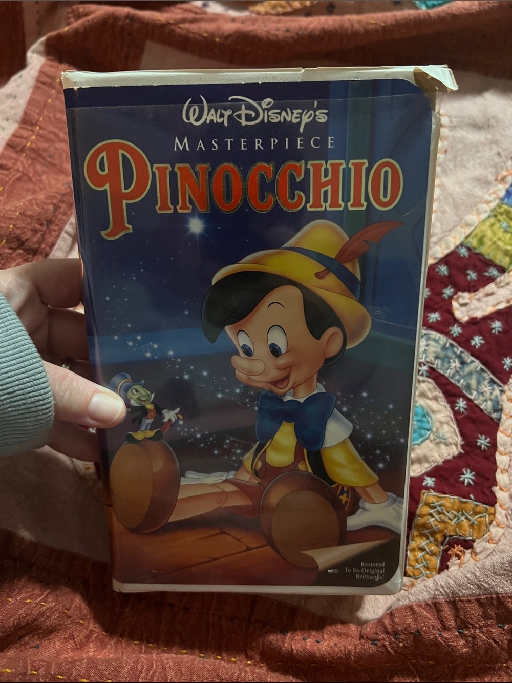 Walt Disney’s Masterpiece Pinocchio VHS 239 - 88 Minutes - cover w/ visible wear